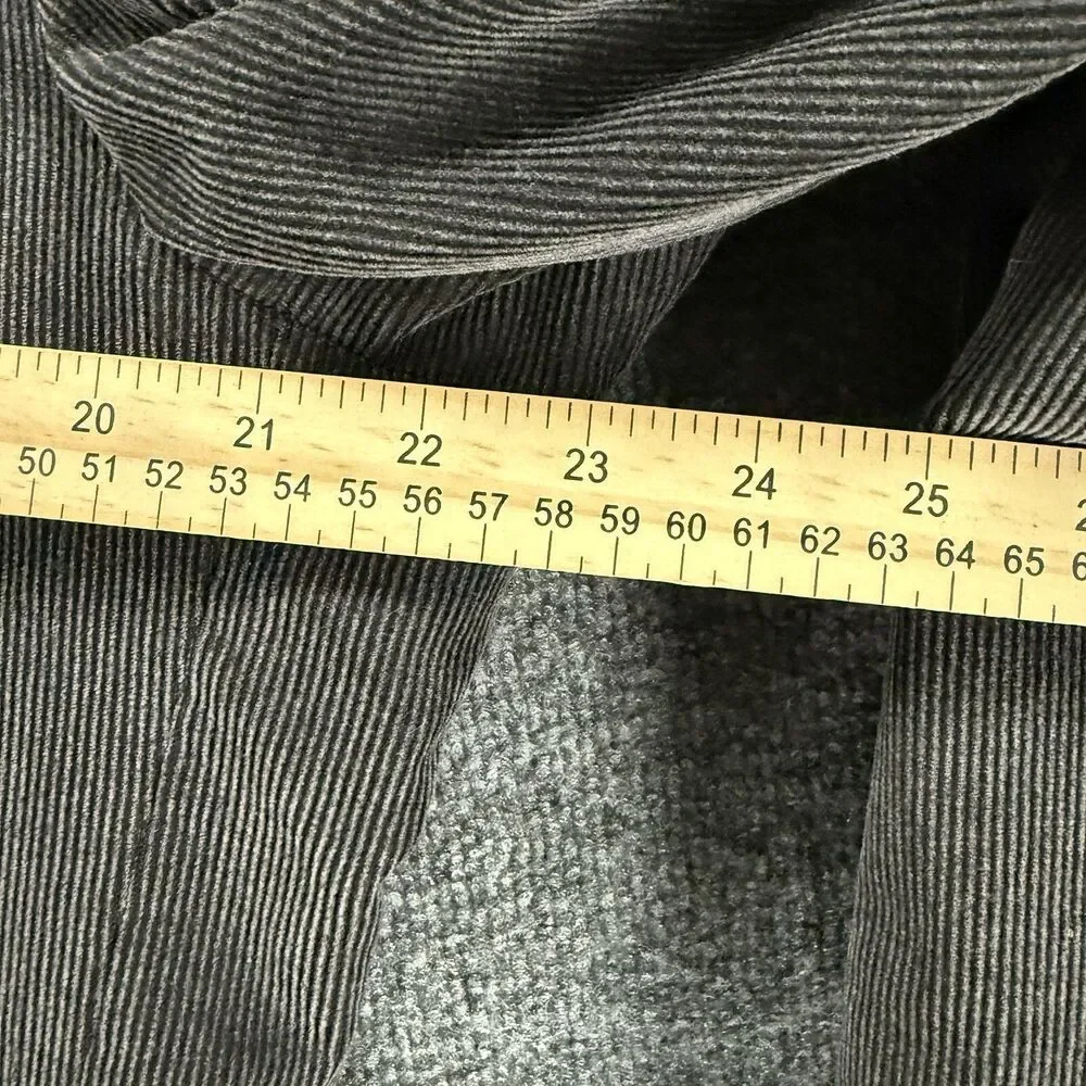 Zagato Corduroy Blazer Jacket Mens 42L Black Gray Three Button Up Sport‎ Coat